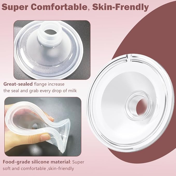 1pcs Silicone Flange 27mm Compatible with Momcozy S12 Pro/S9 Pro/TSRETE S12/kmaier S12 Breast Pump，Flange Wearable Breast Pump Replacement Accessories,Shield 27mm Flange Parts