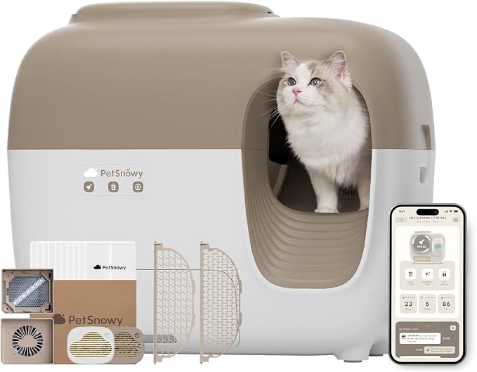 PetSnowy Self-Cleaning Automatic Cat Litter Box by PetSnowy