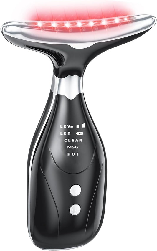 7-in-1 Facial Sculptor Massager, Red Light Therapy for face, 7 Color Modes with Heating & Vibration, Portable Face Massager Tool for Wrinkles & Skin Tone, Arc Design for Better Cream Absorption