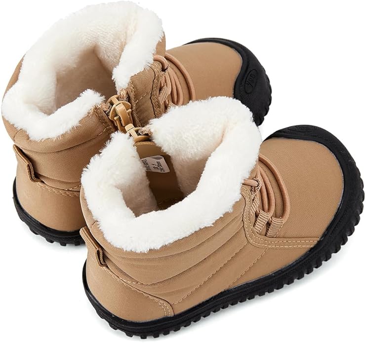 BMCiTYBM Toddler Baby Snow Boots Winter Shoes Boys Girls Cold Weather Baby Faux Fur Shoes