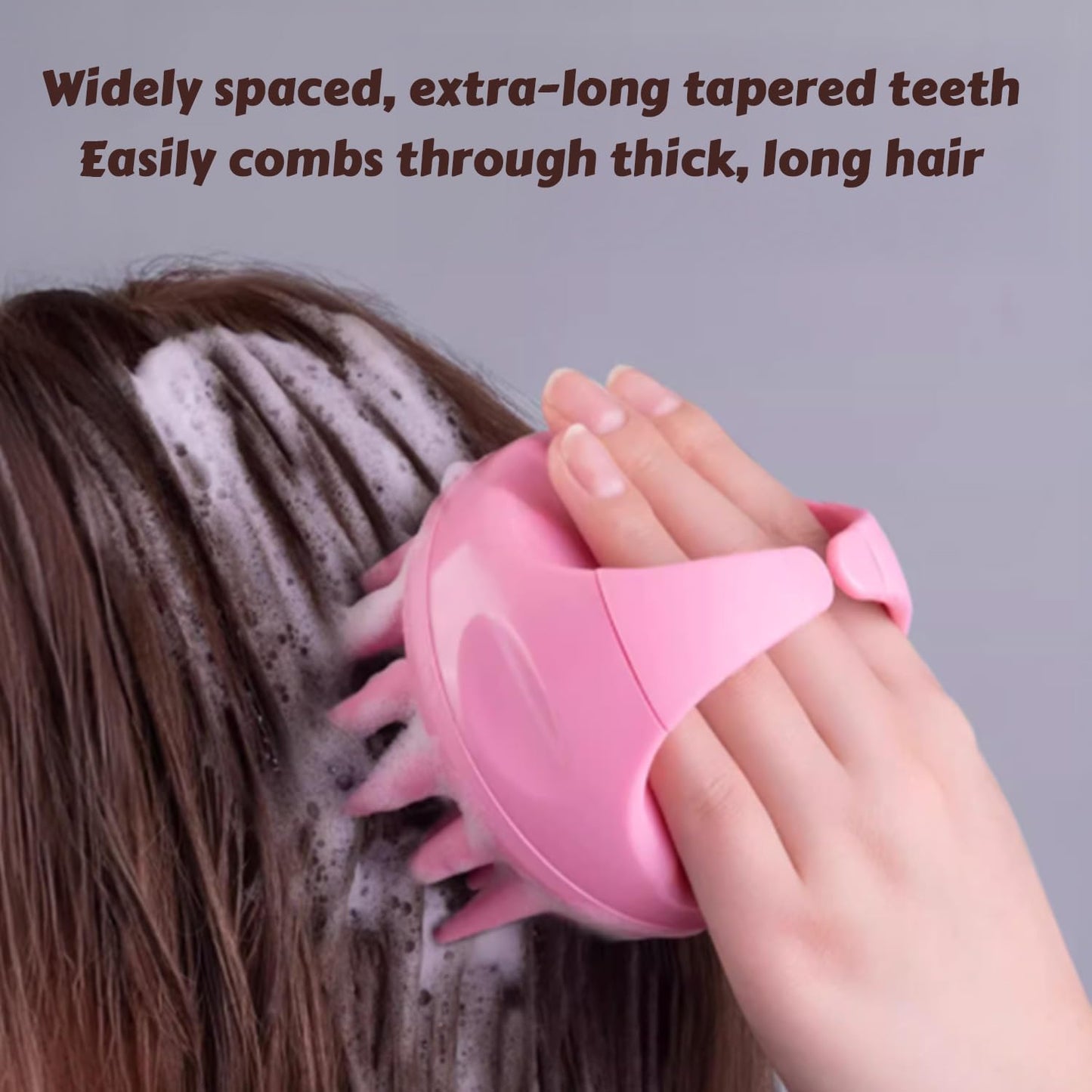 Scalp Massager, Shampoo Brush, Hair Scrubber for Exfoliation, Soft Silicone Brush for Hair Growth and Dandruff Removal