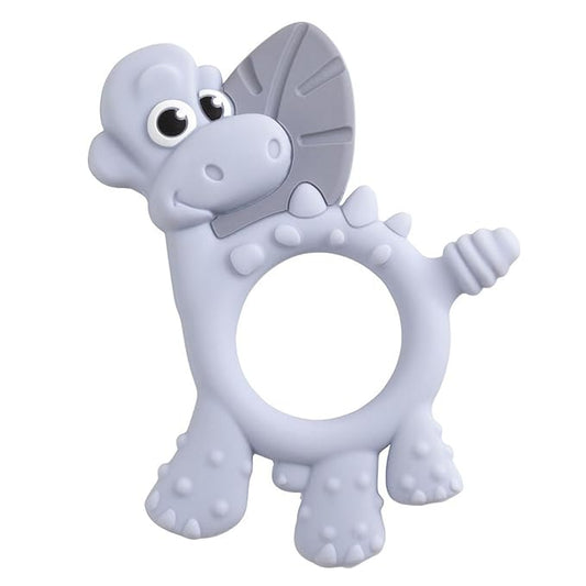 Bibado - Dotty The Dinosaur Teething Toys, Mist - Multi-Sensory Teether - BPA Free Baby Toy - Strengthen Mouth Muscles & Learn Feeding - Dentist Approved - Baby Essentials & Baby Toys - 3 Months+