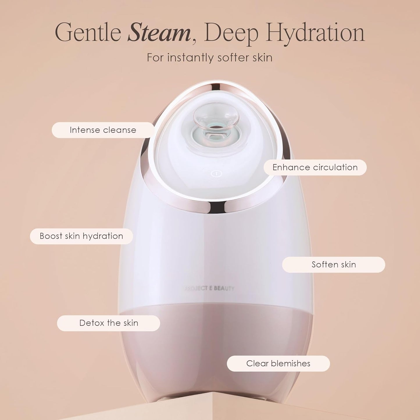 Sensa | Nano Ionic Facial Steamer by Project E Beauty | Deep Pore Cleansing | Warm Mist Sprayer | Detoxify & Clarify Complexion | Moisturize & Hydrate | Home Face Sauna | with 3 Essential Oil Baskets