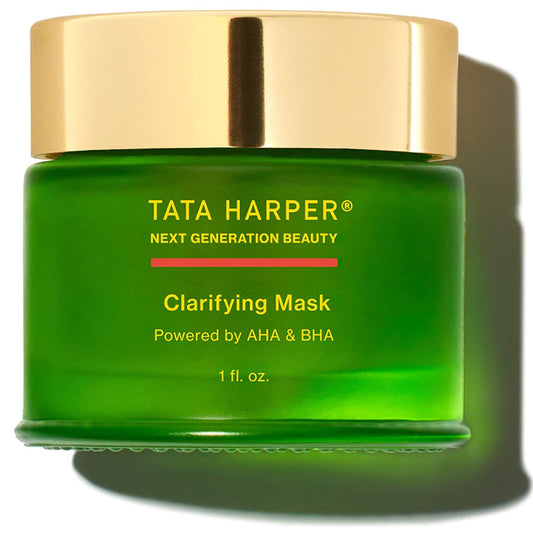 Tata Harper Clarifying Mask, BHA Face Mask for Blemishes, Exfoliating Face Mask with AHA's, Natural Skincare, 30ml