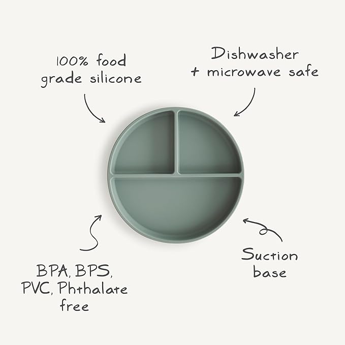 mushie Silicone Suction Plate | BPA-Free Non-Slip Design (Daffodil)