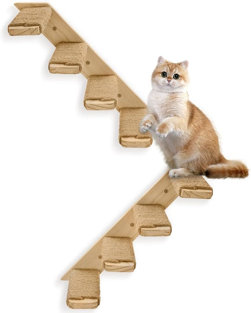 2 Pack 4 Steps Cat Wall Shelves and Stairs by Unknown