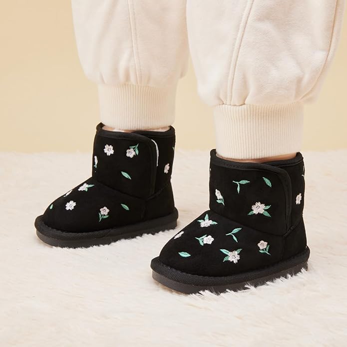 BMCiTYBM Girls Boys Snow Boots Warm Winter Fur Lined Baby Shoes (Infant/Toddler/Little Kid)