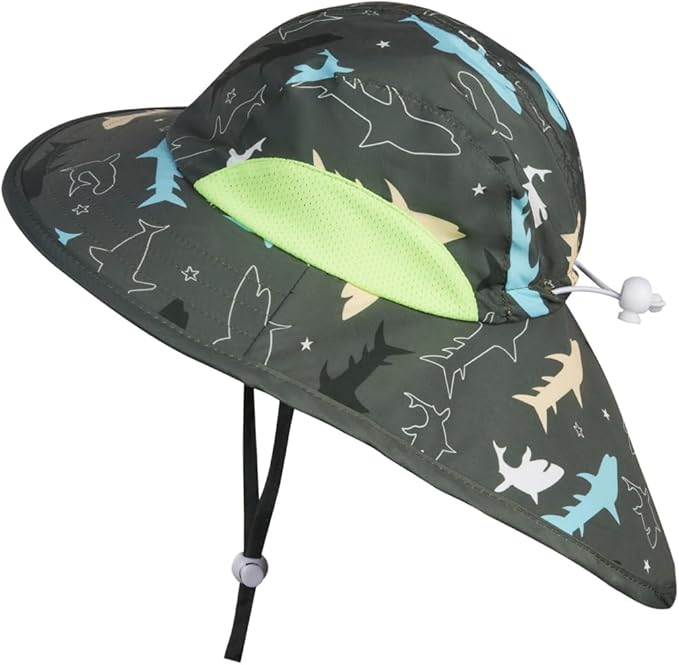 Toddler Baby Boys Swimsuit Rashguard One Piece Zipper Bathing Suit with Sun Hat Infant Swimwear Sunsuit UPF 50+