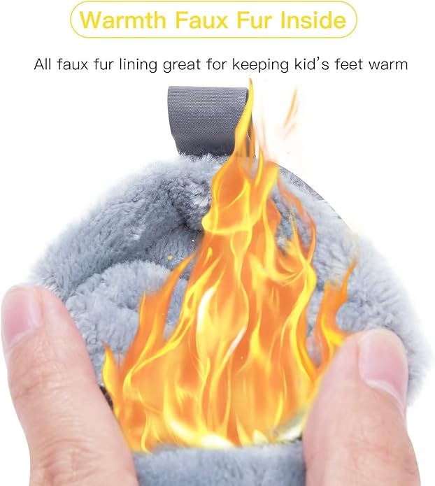 BMCiTYBM Toddler Baby Snow Boots Winter Shoes Boys Girls Cold Weather Baby Faux Fur Shoes