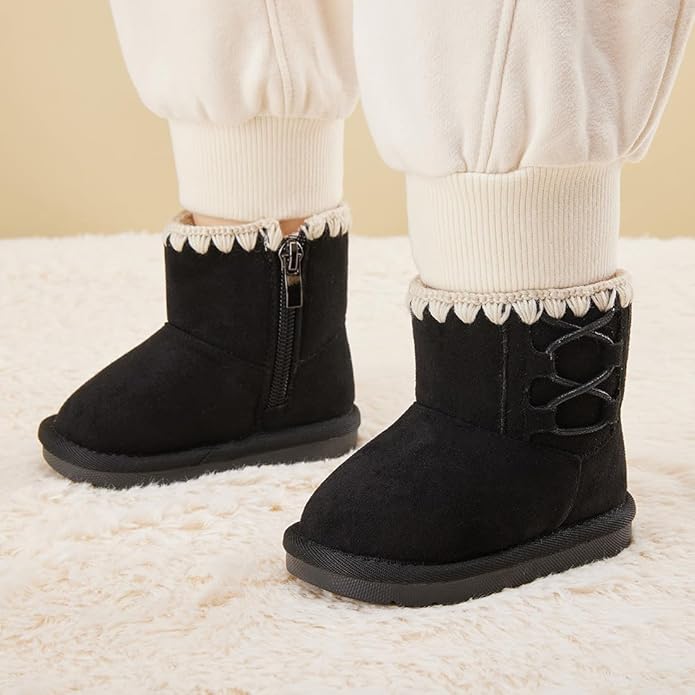 BMCiTYBM Girls Boys Snow Boots Warm Winter Fur Lined Baby Shoes (Infant/Toddler/Little Kid)
