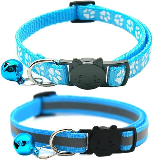 2 Pack Cat Collars Quick Release Reflective Kitten Collar by Unknown