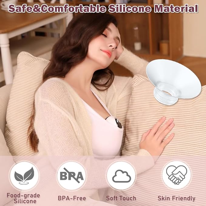 Flange Insert 21mm 6pcs Compatible with Momcozy M5/M9/M6/S12 Pro/V1 Pro/V2 Pro,for Spectra/Medela/MomMed/eufy/Lansinoh/Elvie Breast Pump, Fit for 24mm Flange/Shield of Most Pumps, Breastfeeding Parts