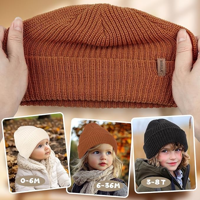 Bebila Baby Beanie Toddler Infant Winter Hats Knit Warm Caps for Boys Girls