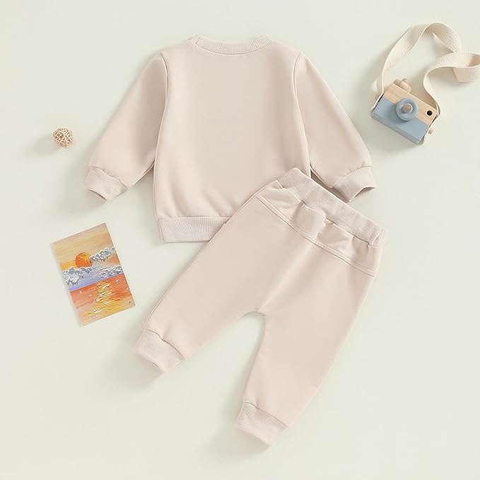 Tiaham Baby Boy Clothes Girl Outfits Fashion Sweatshirt Sweat Pant Kids Toddler Tops Pant Sets