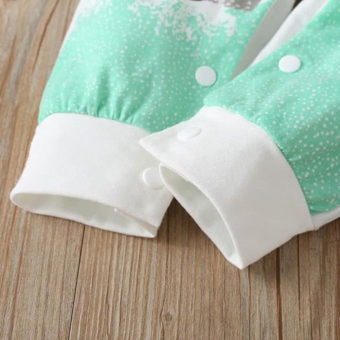 Cute Giraffe + Zebra With Floral Print Long Sleeve Baby Girl Clothes White Jumpsuit baby girl bodysuit