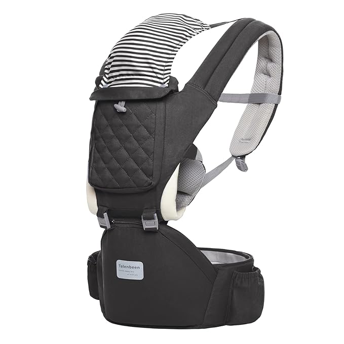 Baby Carrier 6-in-1 Newborn to Toddler, Baby Carrier with Hip Seat Lumbar Support 7-41 lbs, Baby Soft Carrier for All Seasons & Positions, Adjustable Size for Shopping Hiking Travelling