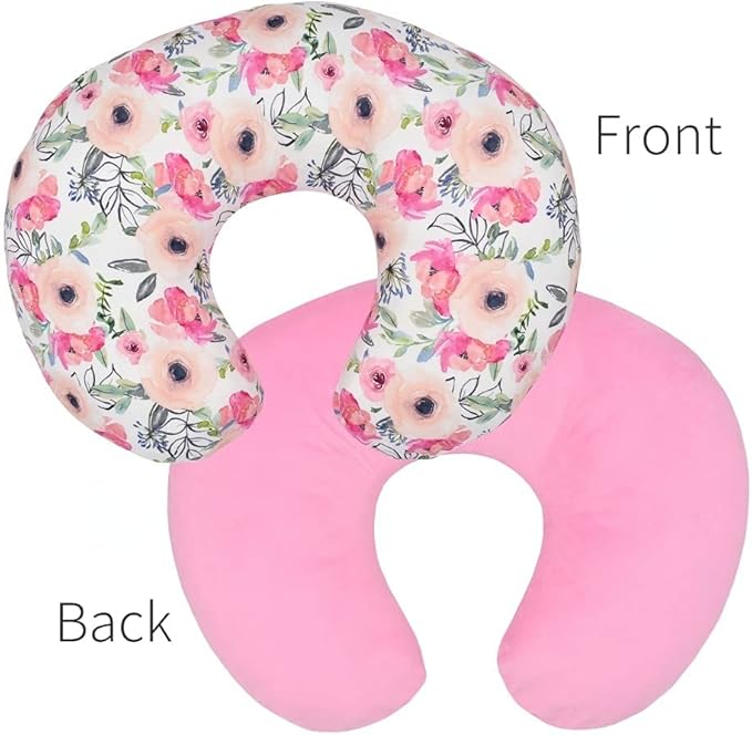 Boyoung Stretchy Nursing Pillow Covers Ultra Soft Slipcovers for Breastfeeding for Baby Girls Boys, Feeding Pillow Cover Fits Standard Infant Support Pillows Positioners Nursing Pillow Case