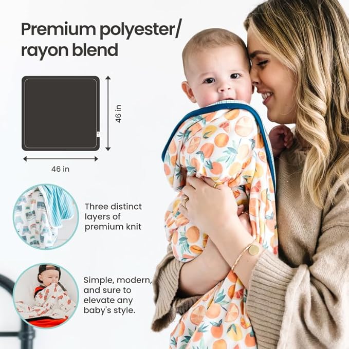 Copper Pearl Three-Layer Baby Blanket: Soft Quilt for Boys and Girls | Breathable and Cozy Toddler Blanket | Premium Polyester/Rayon 46x46