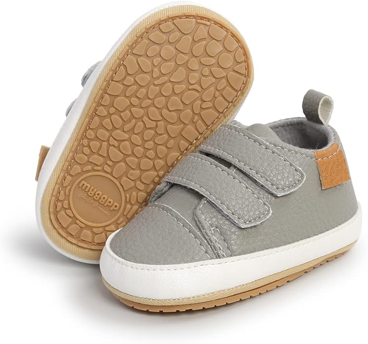 Clowora Baby Boys Girls Shoes Non-Slip Rubber Sole Sneakers Infant First Walking Toddler Crib Shoes Newborn Loafers Flats.