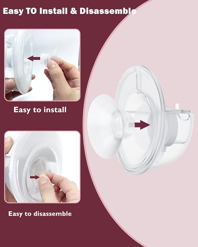 Flange Insert 4PCS 21mm Compatible with Momcozy M9/M6/M5/S12 Pro/V1 Pro/V2 pro, Spectra/Medela/Elvie/NCVI/TSRETE/eufy/Lansinoh/Paruu/MomMed Breast Pump 24mm Shields/Flanges (4pcs-21mm)