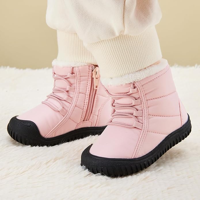 BMCiTYBM Toddler Baby Snow Boots Winter Shoes Boys Girls Cold Weather Baby Faux Fur Shoes