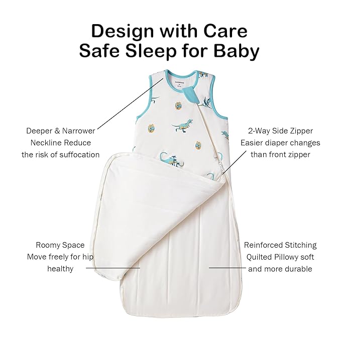 BubblePanda Rayon Made from Bamboo Sleep Sack 2t-3t 0.5 Tog Soft Lightweight Toddler Sleep Sack 24-36 Months for Babies 2-Way Zipper Wearable Blanket Baby 3t