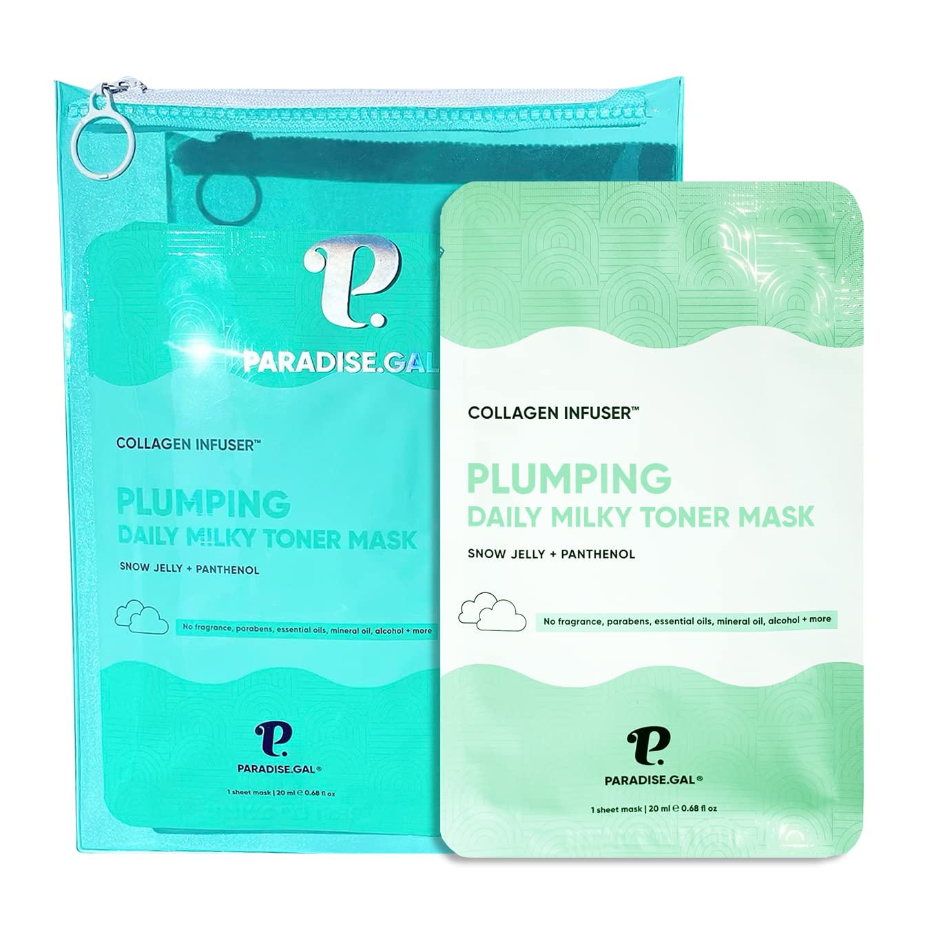 Plumping Face Masks (10-Pack) Korean Skincare Infused with Collagen, Snow Jelly, Panthenol, Niacinamide & Ceramide - Volumizing Solution for Fuller, Youthful Skin