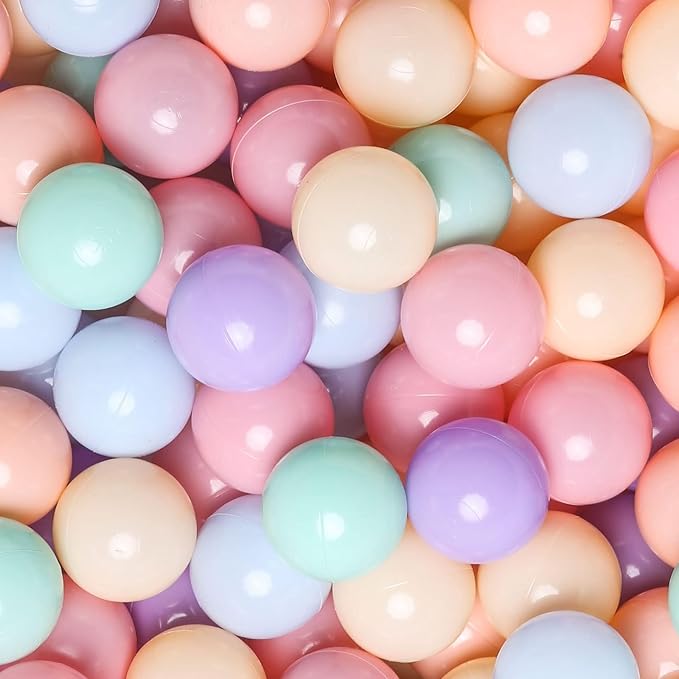 GOGOSO Ball Pits Balls for Toddlers Pack of 50 100 200 Plastics Shape Ball Non-Phthalate Non-BPA Non-Toxic 2.2-Inch Crush Proof Play Balls