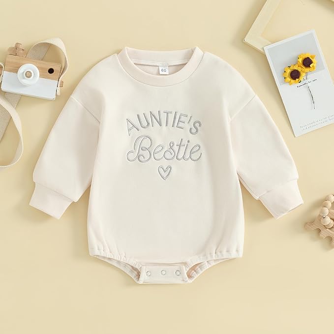 VISGOGO Newborn Infant Baby Boy Girls Oversized Romper Little Dude Sweater Onesie Coming Home Outfit Neutral Clothes