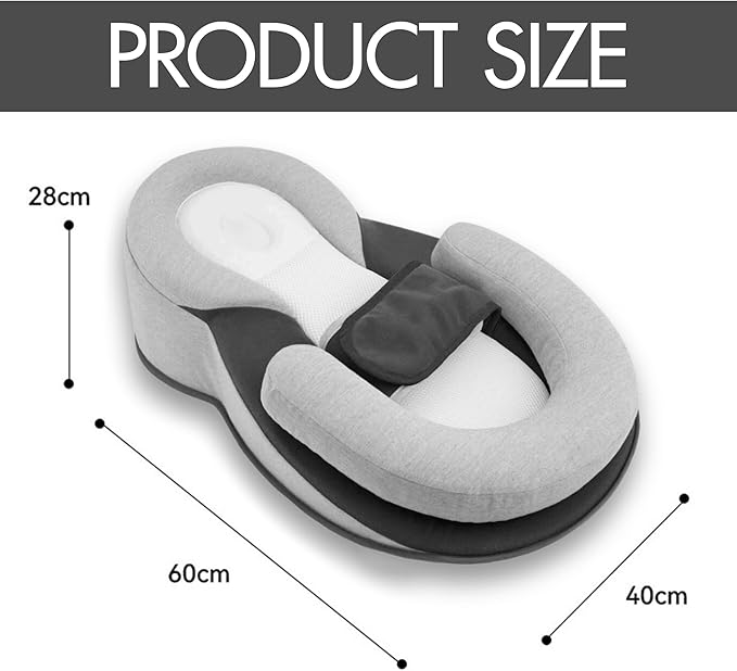 Baby Lounger Pillow, Rest Nest Bassinet Snuggle wih Safety Strap Breastfeeding Pillow for Bottle Feeding Tummy Time