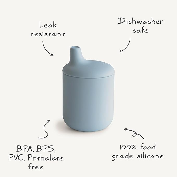mushie 100% Silicone Baby Sippy Cup | 6 Months+ (Shifting Sand)