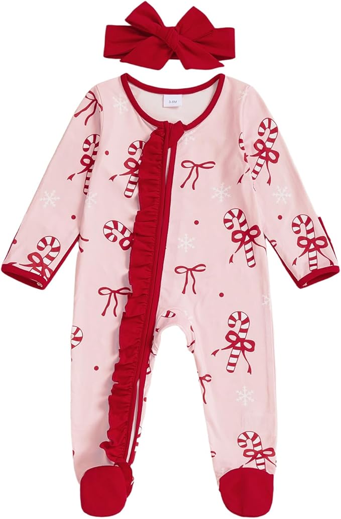 CIYCUIT Baby Girls Cactus Footies Newborn Zip Up Onesie Romper