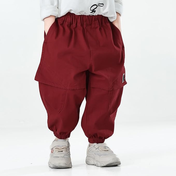 MINI PANDA Toddler Pants Boys& Girls, Relaxed Stretch Twill Toddler Casual Pants