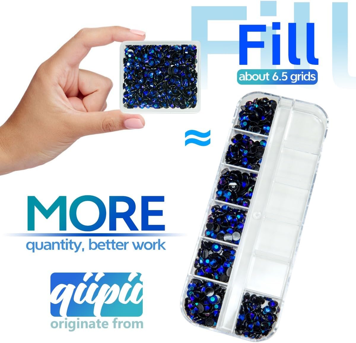 Sapphire Blue AB Resin Rhinestones w B7000 Jewelry Glue for Bedazzling Crafting 3mm 4mm 5mm 6mm Dark Blue Flatback Jelly Stones Bulk Diamonds Gems for Nails Face Makeup Tumblers Crafts Decor