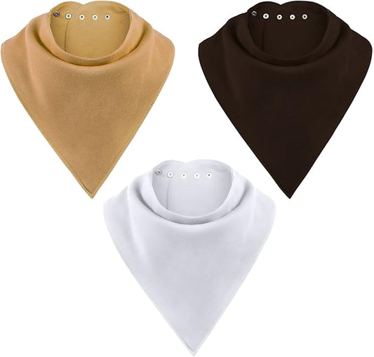 Adult Drool Bib for Special Needs, 3 Pk Soft Absorbent Large Bandana Bibs Set for Kids 4+, Men Women, Teens & Adults