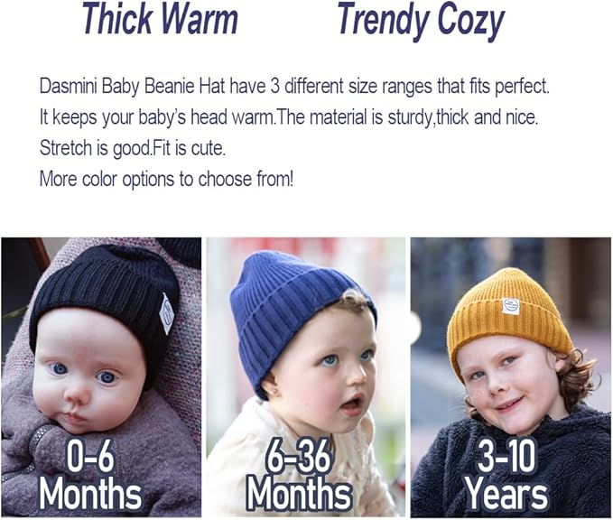 Baby Beanie Toddler Winter Hat Infant Babies Newborn Kids Beanies Knit Hats Girl Boy