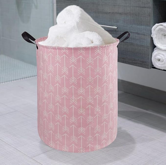 Round Laundry Hamper Storage Basket Laundry Organizer Hamper Storage Bins Clothes and Toys Box Nursery Hamper Gift Basket For Kids with Handles