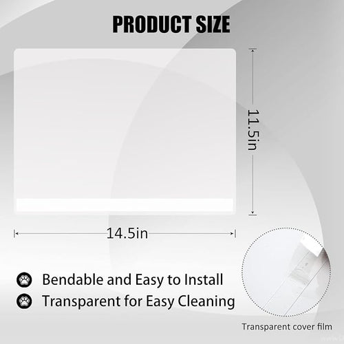 12PCS Cat Litter Box Pee Shields, Transparent Easy Clean Splash Guard - Image 2