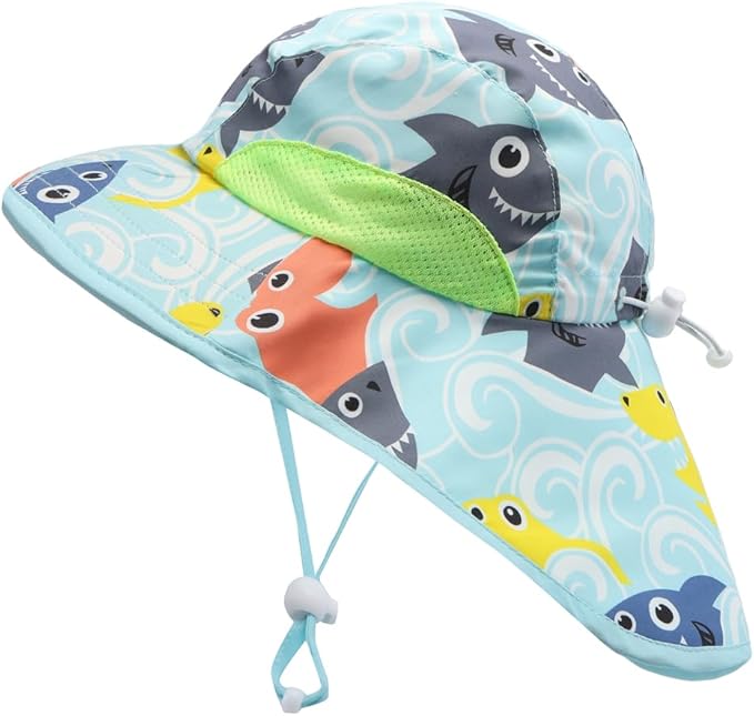 Toddler Baby Boys Swimsuit Rashguard One Piece Zipper Bathing Suit with Sun Hat Infant Swimwear Sunsuit UPF 50+