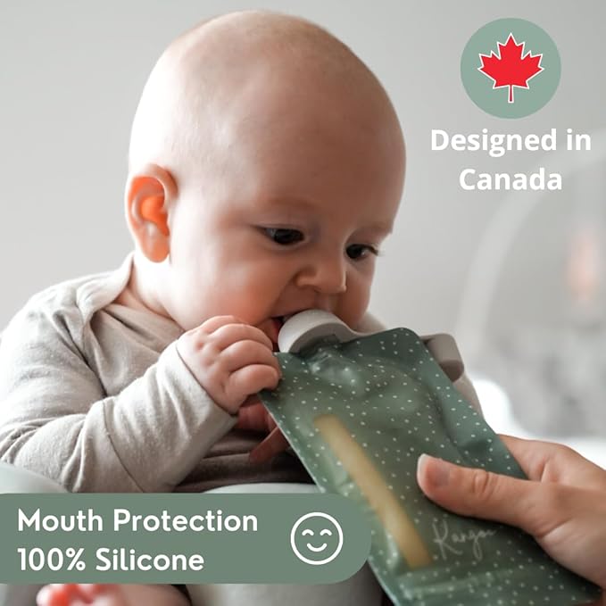 Anti-Spill Spouts Food Pouches x2 | Flow Control Valve | Prevent Spills | Protect Mouth | softsip Food Pouch Tops | Squeeze Pouch | Baby Led Weaning | Toddler Snacks | Baby Food Pouch Topper No Spill