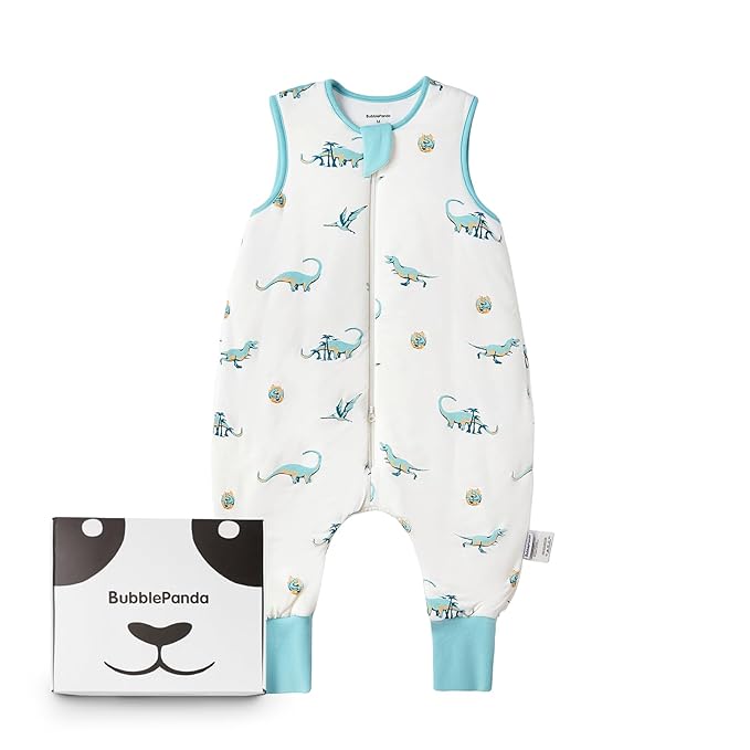 BubblePanda Rayon Made from Bamboo Toddler Sleep Sack with Feet 24-36 Months 1.0 Tog Ultra Soft Toddler Sleeping Sack 2t-3t Sleep Bag Walker Quilted Wearable Blanket with Legs 2-Way Zipper Lightweight