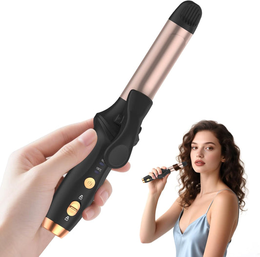 Cordless Curling Iron Hair Curler: Mini USB Rechargeable 4000 mAh 3 Temp Setting Travel Portable Hair Curler with 200 Million Negative Ion Cordless Curling Iron