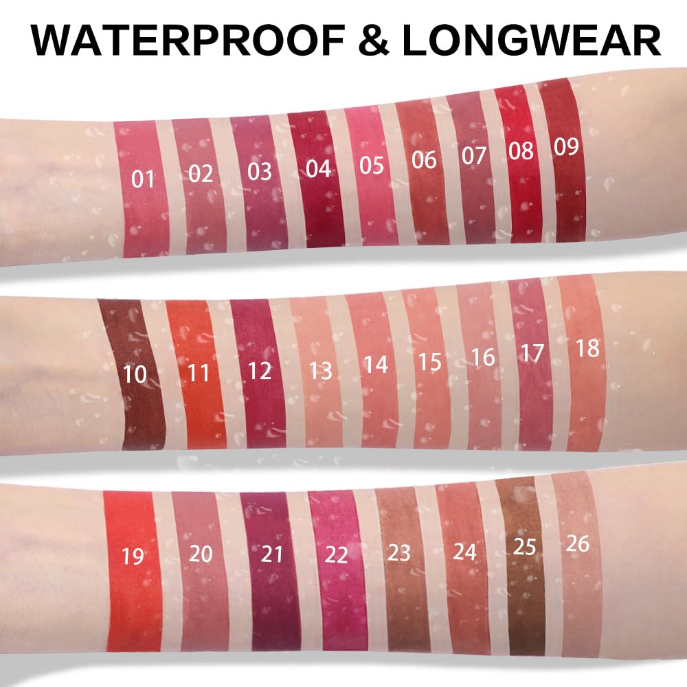 BINGBRUSH Matte Lip Crayon Set – Longwear, Waterproof, Velvet Finish, Built-in Sharpener, Smooth Lip Liner & Gloss (03#+22#, 2 Count (Pack of 1))