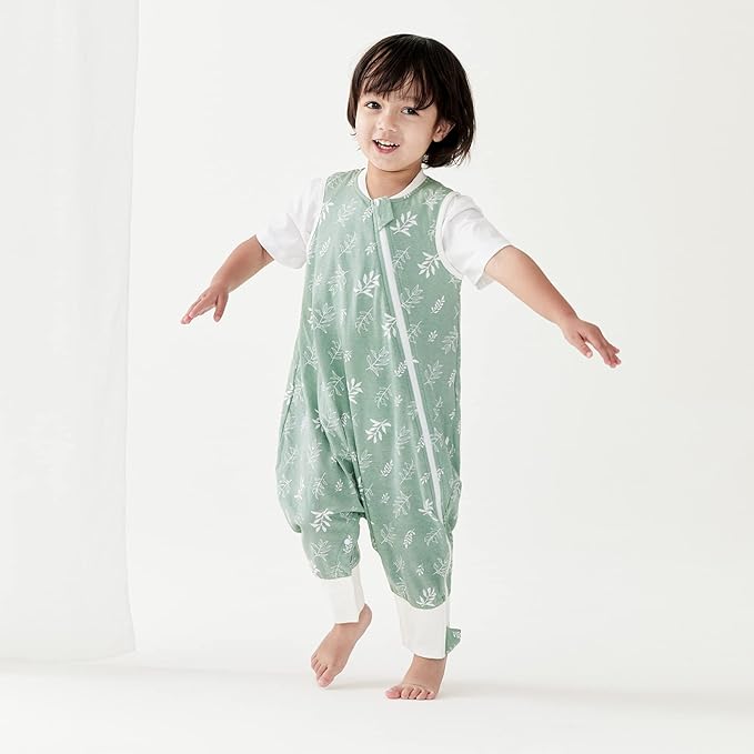 Duomiaomiao 2 Pack 0.5 TOG Toddler Sleep Sack 24-36 Months 100% Cotton Lightweight Baby Sleep Sack with Feet, Breathable Comfy Toddler Wearable Blanket