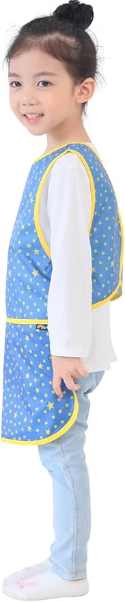 Kids Painting Apron – Waterproof Art Smock for Toddlers & Preschoolers, Messy Play, Baking, Crafts, Cooking, Mealtime