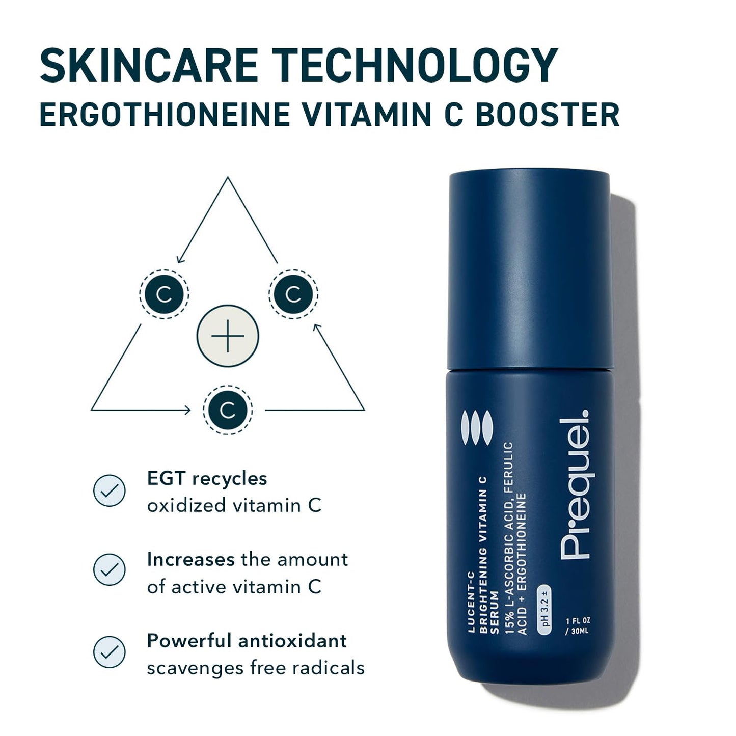 Skin Lucent-C, Vitamin C Serum for Face. Professional Facial L-Ascorbic Acid, Ferulic Acid Formula with Niacinamide. Clinical Skincare for Luminous Firm Skin. 1oz Pump