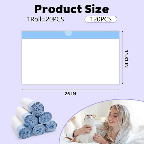 120 Count 26" x 11.8" Cat Litter Box Liners - Image 2
