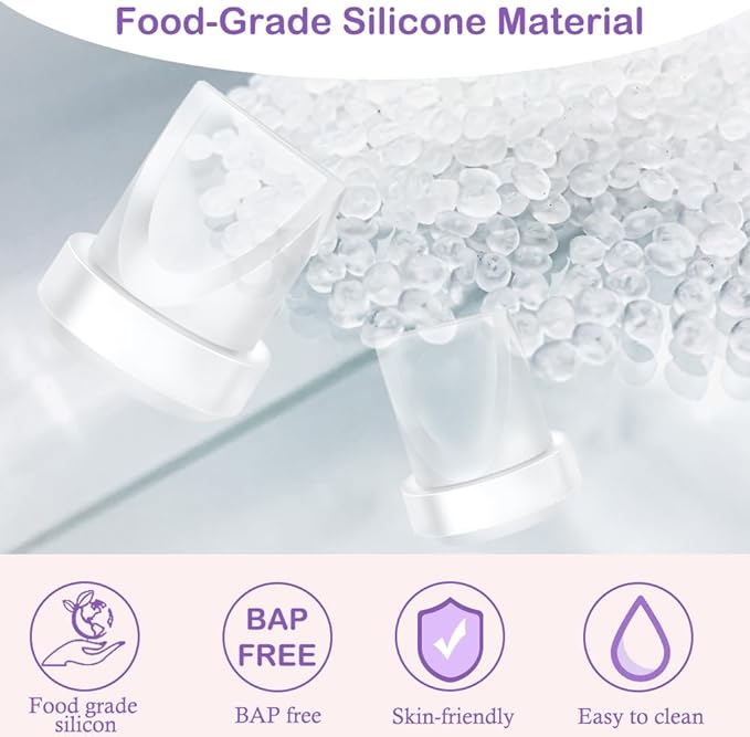 2Pcs Duckbill Valves Compatible with Momcozy M5 Wearable Breast Pump and for Momcozy V1 / V2 Hands Free Pumps, M5/V1/V2 Breast Pump Replacement Accessories