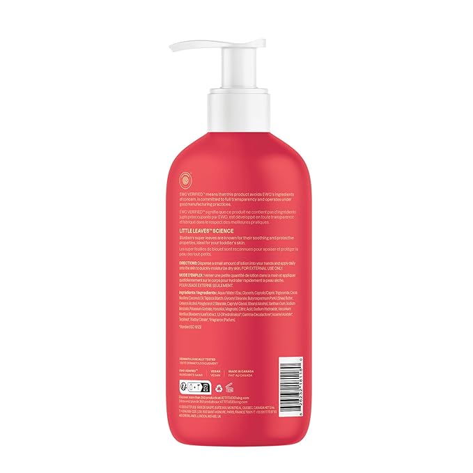 ATTITUDE Body Lotion for Kids, EWG Verifed Moisturizer, Dermatologically Tested, Plant and Mineral Based Cream, Vegan, Mango, 16 Fl Oz (Pack of 6)