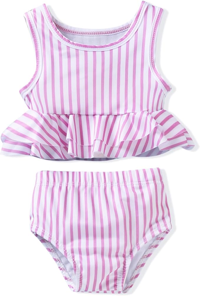 Aalizzwell Toddler Baby Girl Bathing Suit Two Piece Swimsuit Bikini Beach Wear